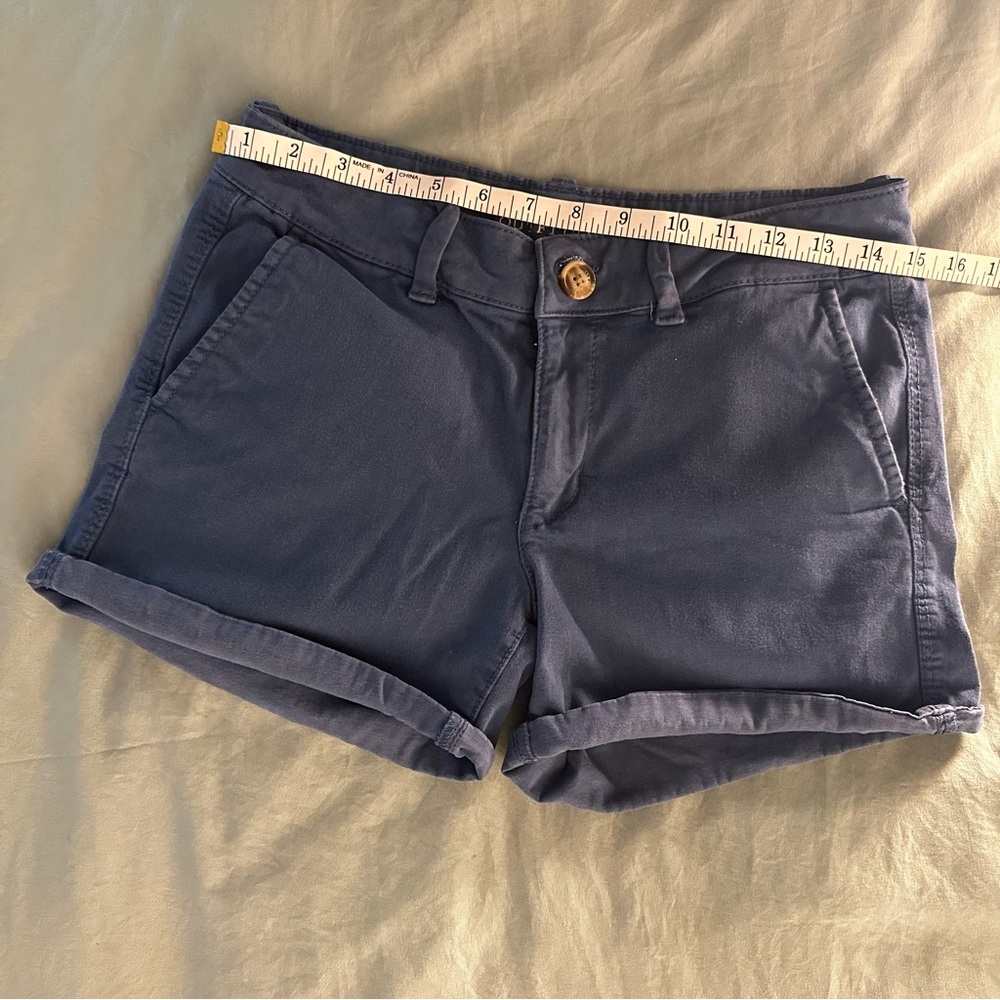 Blue American Eagle midi shorts